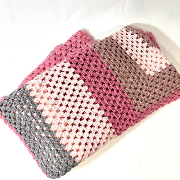 Multi coloured Crochet Blanket - Picture 2 of 12